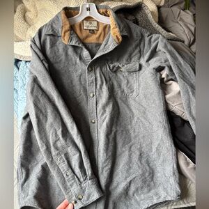 Legendary Whitetails Men's Gray and Tan Button Down Shirt